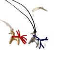 Style Wax Cord Hippopotamus Crystal Tail Pendant Creative Collarbone Sweater Necklace for Women view 5