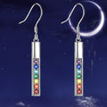 Trendy Colorful Zircon Dopamine Drop Earrings For Women Niche Jewelry view 2
