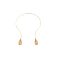 Glossy Iron Waterdrop Jewelry Set With Stud Earrings Bracelet And Clavicle Necklace Old Money Style view 5