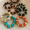 Western Style Acrylic Round Ombre Spliced Geometric Statement Bangle view 2