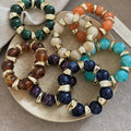 Western Style Acrylic Round Ombre Spliced Geometric Statement Bangle view 4
