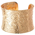 Western Style Floral Printed Metal Open Cuff Bangle Round Fashion Arm Bracelet view 5