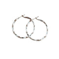 Minimalist Modern Copper Teardrop Geometric Hoop Earrings With Round Oval Metallic Design view 5