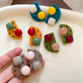 Resin Dopamine Polka Dot Geometric Round Stud Earrings Sweet Cream Girl Niche Designer Jewelry view 1
