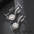 Women's Light Luxury Round Geometric Zircon Drop Earrings, Direct Jewelry view 4