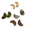 Resin Geometric C Shape Round Bean Stud Earrings Minimalist Chic Commuter Jewelry For Women view 5