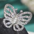 Women's Sparkling Micro Pave Crystal Butterfly Ring, Fashion Jewelry view 5
