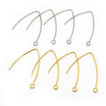 Stainless Steel V Shaped Ear Hooks DIY Stud Earring Findings Jewelry Accessories Stud Earrings view 5