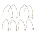 Stainless Steel V Shaped Ear Hooks DIY Stud Earring Findings Jewelry Accessories Stud Earrings view 2