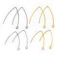 Stainless Steel V Shaped Ear Hooks DIY Stud Earring Findings Jewelry Accessories Stud Earrings view 1