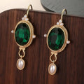 New Chinese Style Rice Pearl Drop Earrings For Women Glossy 3D Qipao Elegant Jewelry view 5