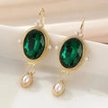 New Chinese Style Rice Pearl Drop Earrings For Women Glossy 3D Qipao Elegant Jewelry view 2