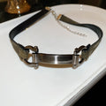 Vintage Leather Square Letter Butterfly Heart Ethnic Alloy Choker Necklace view 4