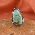 New Chinese Style Faux Natural Stone Teardrop Ring, Vintage Bohemian Women's Accessory view 1