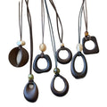 Vintage Acrylic Resin Round Geometric Ethnic Style Sweater Necklace For Women view 5