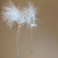 Elegant Rhinestone Feather Butterfly Tassel Drop Earrings For Women, Geometric Luxury Style view 3