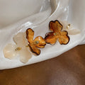Vintage Maillard Acrylic Flower Tassel Drop Earrings For Women, Floral Pendant Ear Hook Jewelry view 4
