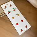 Sparkling Rhinestone Fruit Stud Earrings Alloy Strawberry Cherry Sweet Pastoral Jewelry For Women view 4