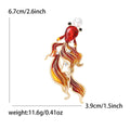Alloy Enamel Goldfish Rhinestone Brooch For Daily Clothing Decoration view 6