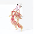Alloy Enamel Goldfish Rhinestone Brooch For Daily Clothing Decoration view 2
