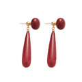 18K Gold Plated Silver Pin Faux Pearl Teardrop Drop Earrings Minimalist Modern Women's Jewelry view 5
