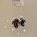 Vintage Acrylic Flower Petal Pearl Tassel Drop Earrings, Statement Ear Hook Jewelry view 2