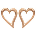 Smooth Metal Heart Pendant Drop Earrings For Women, Minimalist European American Fashion Ear Jewelry view 5