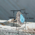 Vacation Style Waterdrop Lace Ring For Women, Twisted Vintage Open Band, Cross Border Jewelry view 4