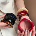 Vintage Acrylic Irregular Leopard Print Bangle For Women Light Luxury Statement Jewelry view 2