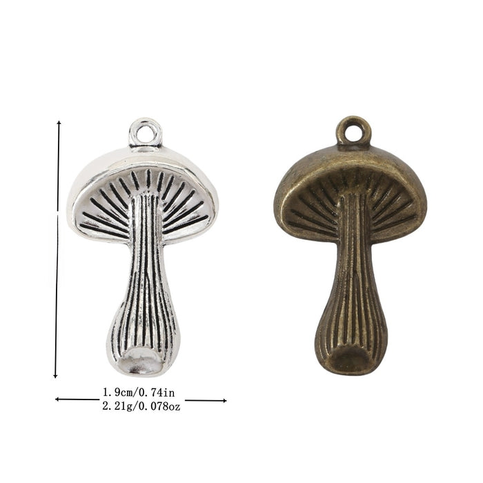 Zinc Alloy Mushroom Charm Pendant No.498611 for DIY Necklace Bracelet Jewelry Making