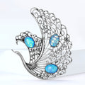 Alloy Hollow Swan Brooch Pin For Vintage Elegant Anti Exposure Wear view 2