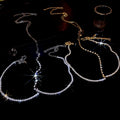 Light Luxury Alloy Rhinestone Geometric Square Curved Body Chain Necklace For Women view 2