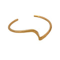 Glossy Metal Irregular Twisted Open Bangle Minimalist Statement Jewelry For Women view 5