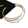 Resin Marbled Geometric Round Twisted Double Layer Alloy Choker Necklace For Women view 5