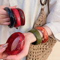 Acrylic Resin Faceted Geometric Round Bangle European American Fashion Statement Jewelry view 1
