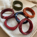 Acrylic Resin Faceted Geometric Round Bangle European American Fashion Statement Jewelry view 2
