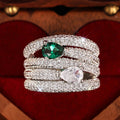 Palace Style Femme Fatale Dress Accessory Ring With Micro Pave Teardrop Zircon view 2