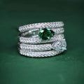 Palace Style Femme Fatale Dress Accessory Ring With Micro Pave Teardrop Zircon view 1