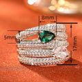 Palace Style Femme Fatale Dress Accessory Ring With Micro Pave Teardrop Zircon view 4