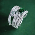 Palace Style Femme Fatale Dress Accessory Ring With Micro Pave Teardrop Zircon view 3