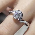 Irregular Shaped Women's Ring, Niche Designer Accessory For Wedding Proposal Elegant Style view 2