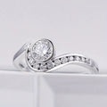 Irregular Shaped Women's Ring, Niche Designer Accessory For Wedding Proposal Elegant Style view 3