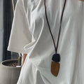 Maillard Style Acrylic Horn Look Irregular Square Pendant Sweater Necklace For Women Bohemian Jewelry view 1