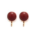 Faux Pearl Round Geometric French Court Style Clip-on Earrings, Elegant Light Luxury Ear Drops view 5