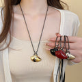 Light Luxury Alloy Irregular Geometric Pendant Sweater Necklace For Women view 1