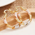 New Three Color Spiral Hollow Metal Ear Cuffs For Women, Korean Gentle Style Clip Earrings view 2