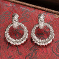 Round Metal Stud Earrings For Women, Trendy French Style Cross Border Fashion Jewelry Accessory view 4