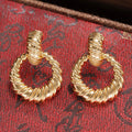 Round Metal Stud Earrings For Women, Trendy French Style Cross Border Fashion Jewelry Accessory view 2