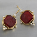 New Chinese Style Faux Pearl Acrylic Earrings, Vintage Artistic Fresh Fashion Jewelry Accessories view 7