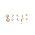 Light Luxury Faux Pearl Round Rhinestone Pendant Drop Earrings With Silver Posts view 5